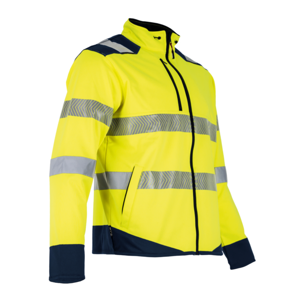 Veste haute visibilite flash marine/jaune