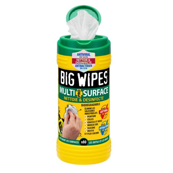 Lingette nettoyante et desinfectante big wipes