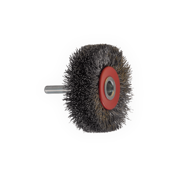 BROSSE CIRCULAIRE SUR TIGE FIL ONDULE (Présentation) Brosse circulaire sur tige fil ondule
