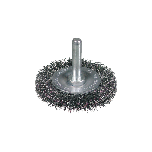 BROSSE CIRCULAIRE SUR TIGE FIL ONDULE (Présentation) Brosse circulaire sur tige fil ondule