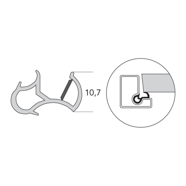 Joint grandes lèvres huisseries métalliques