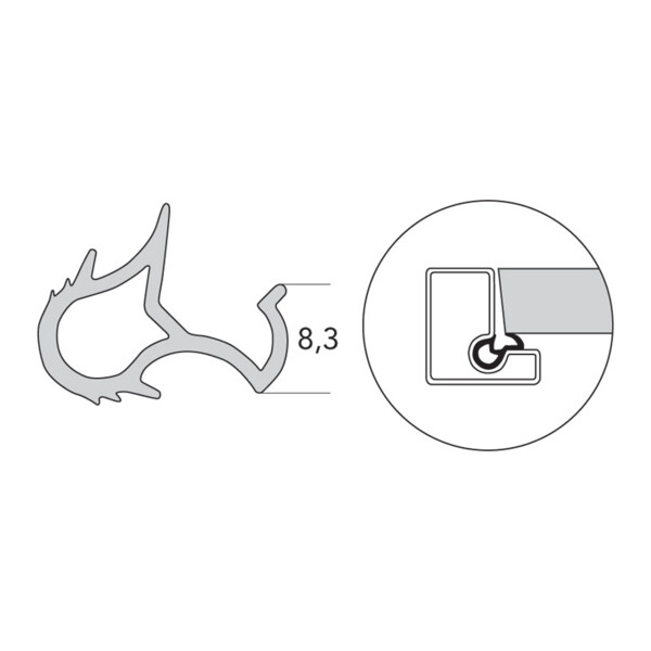 Joint petite lèvre pour huisseries métalliques