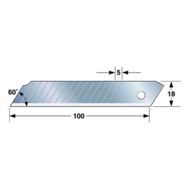 LAME DE CUTTER ENDURA BLADE 18 MM (ETUI DE 10) (Présentation) Lame de cutter endura blade 18 mm (etui de 10)