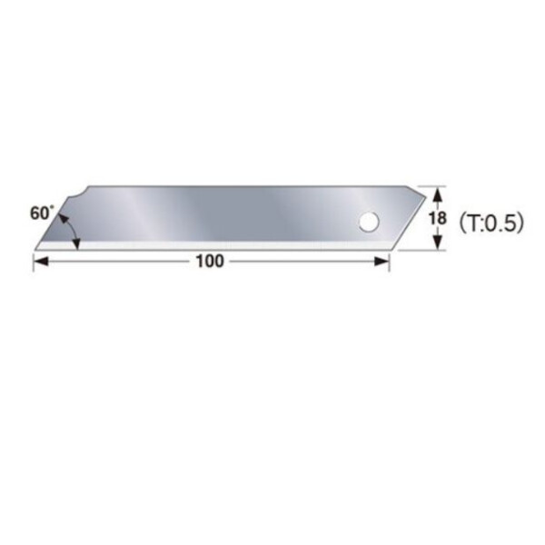 LAME DE CUTTER SOLID ENDURA BLADE 18MM (ETUI DE 10) (Schéma) Lame de cutter solid endura blade 18mm (etui de 10)