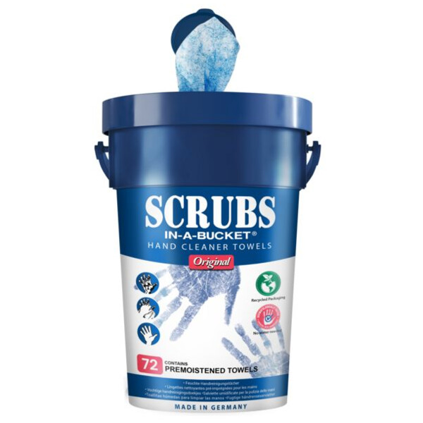 LINGETTE NETTOYANTE POUR MAINS ET OUTILS SCRUBS (Présentation) Lingette nettoyante pour mains et outils scrubs