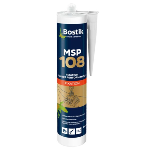 MASTIC COLLE MS POLYMERE MSP 108 BLANC 290 ML (Présentation) Mastic colle ms polymere msp 108 blanc 290 ml