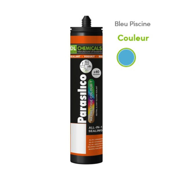 Mastic silicone prestige colour ton bleu cart300ml