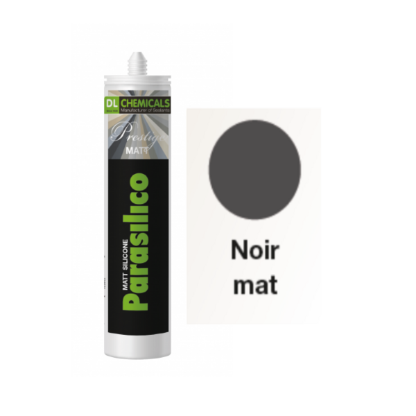 Mastic silicone prestige mat noir cart300ml
