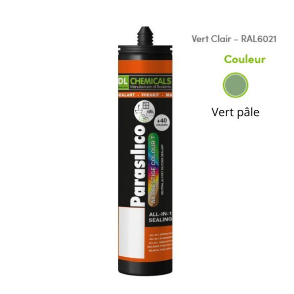 Mastic silicone prestige ton vert cart300ml