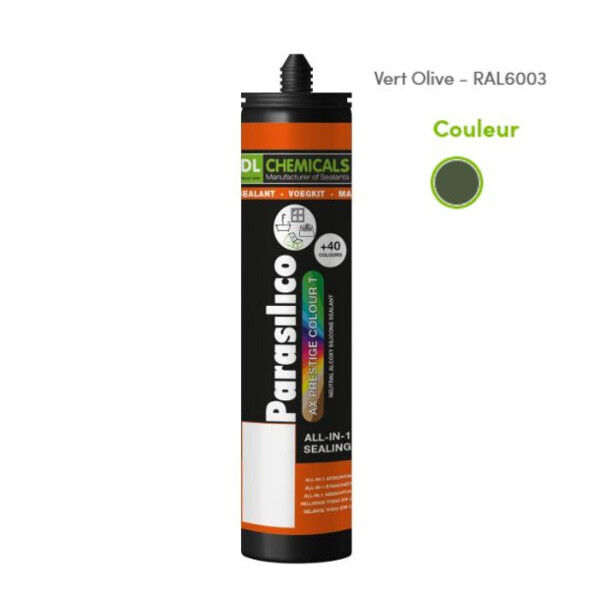 Mastic silicone prestige ton vert cart300ml