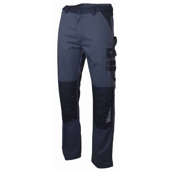 Pantalon sulfate gris/noir 60% coton (Présentation) Pantalon sulfate gris/noir 60% coton