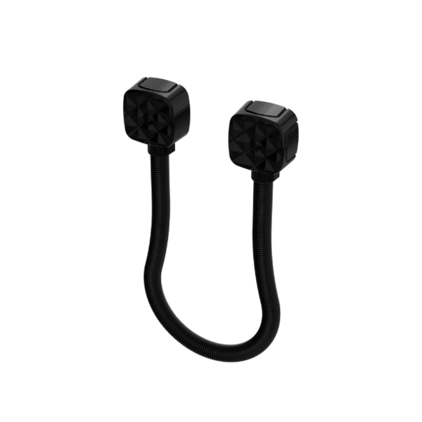 Passe-câble applique noir - gamme intom