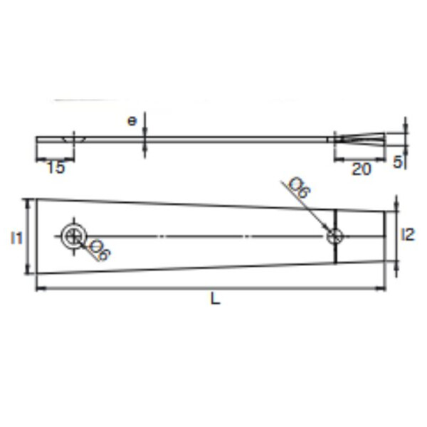Patte à scellement bout carré