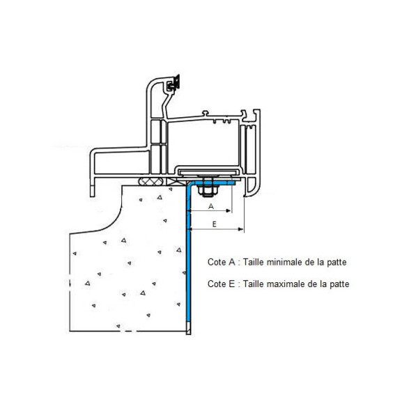 Patte d'appui ep 1,5 serie 100