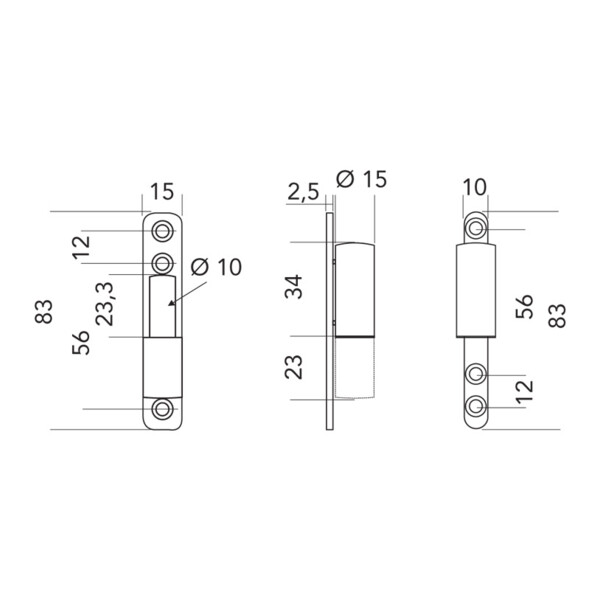Paumelle K 3174 (Schéma) Paumelle k 3174