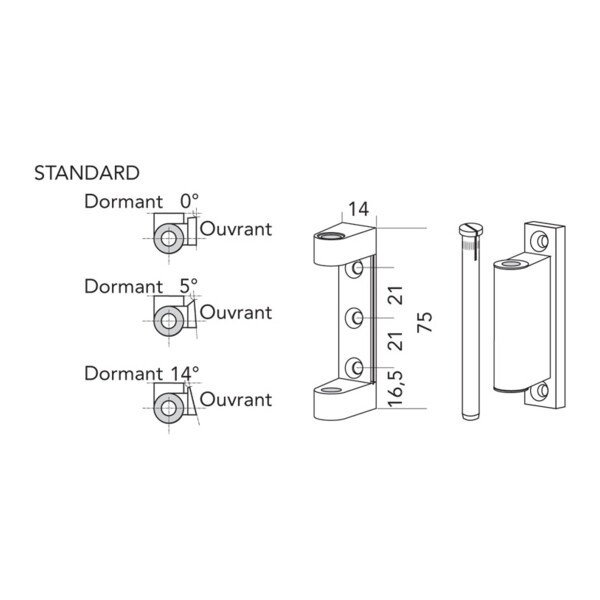 Paumelle K 3281 (Schéma) Paumelle k 3281