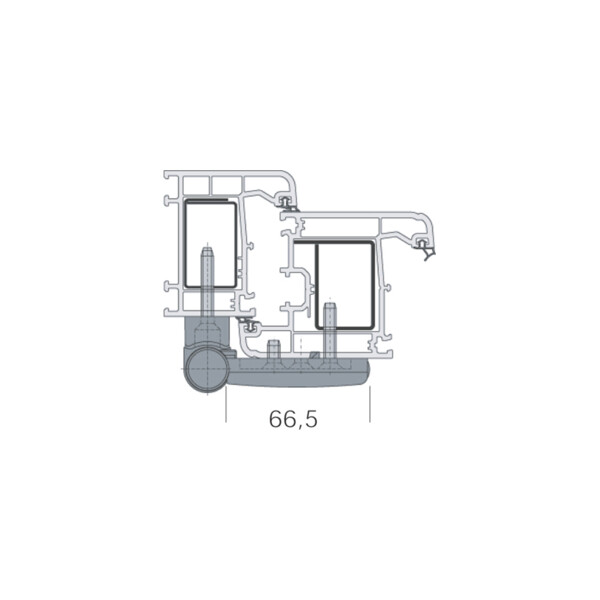 Paumelle PVC K4045 K4145 (Schéma) Paumelle pvc k4045 k4145