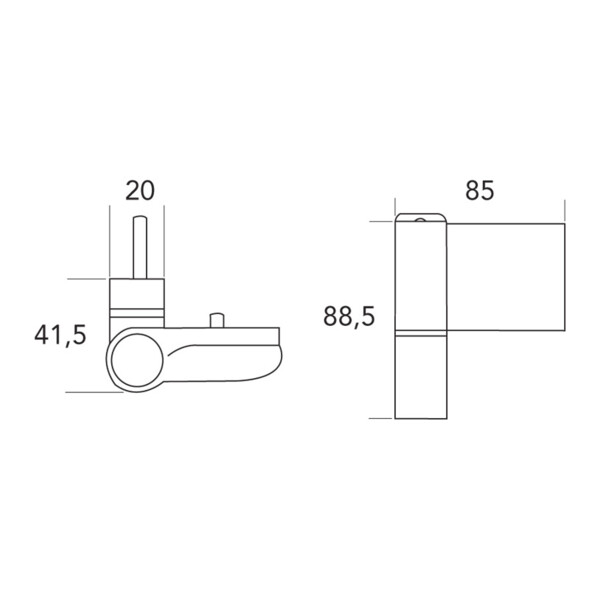 Paumelle pvc kt-sv par 24 - vis autoperforantes