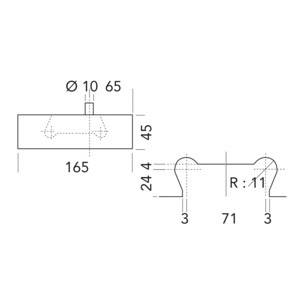 Penture de miroiterie