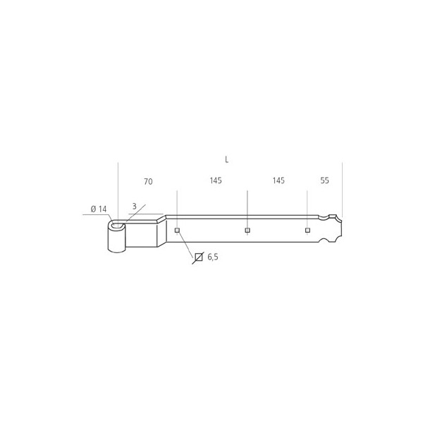 Penture droite aluminium