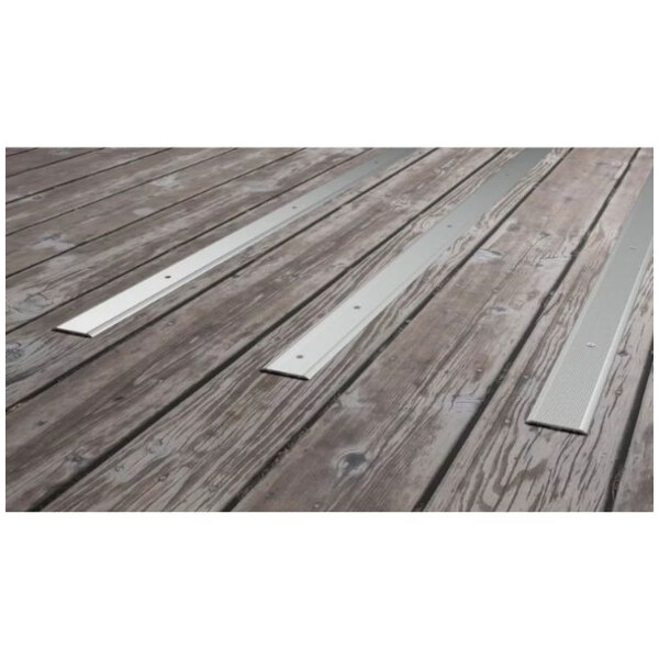 Plat de marche perce alu naturel 55mm/3m