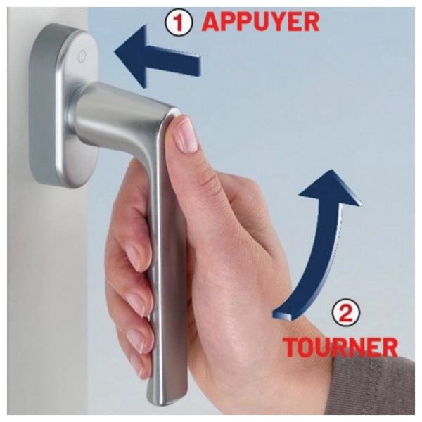 Poignée de fenêtre hamburg  kompakt à clé