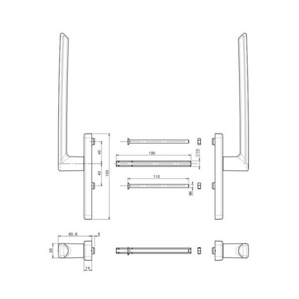 Poignée double prisma