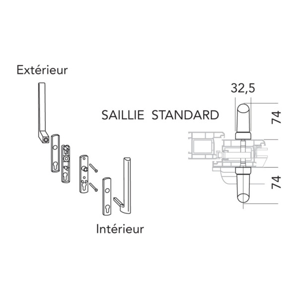 Poignée extérieure sn portal