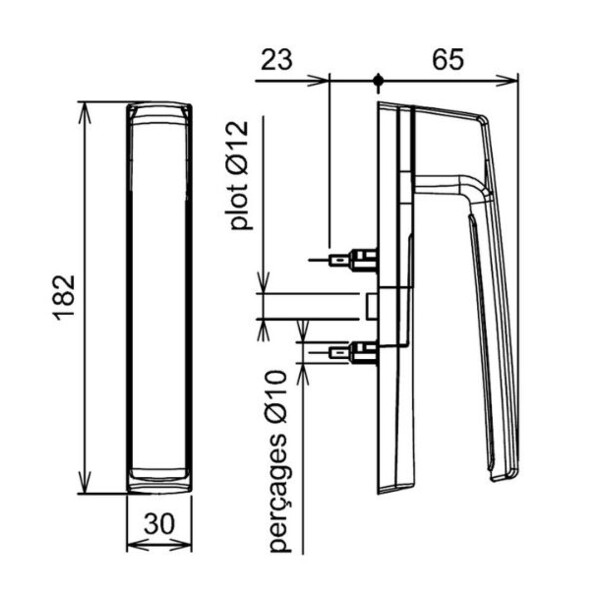 Poignée fixe sarena 7060