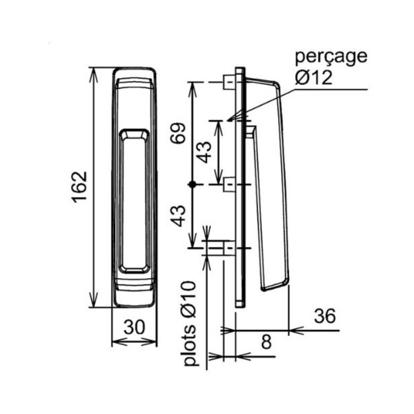 Poignée sarena sr 7070