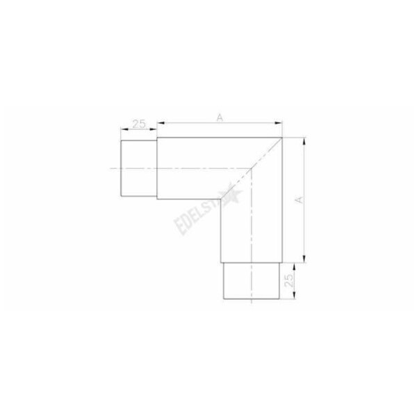 Raccord tube main courante diam 42