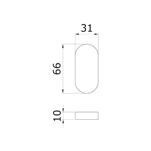 Paire de rosace inox ovale