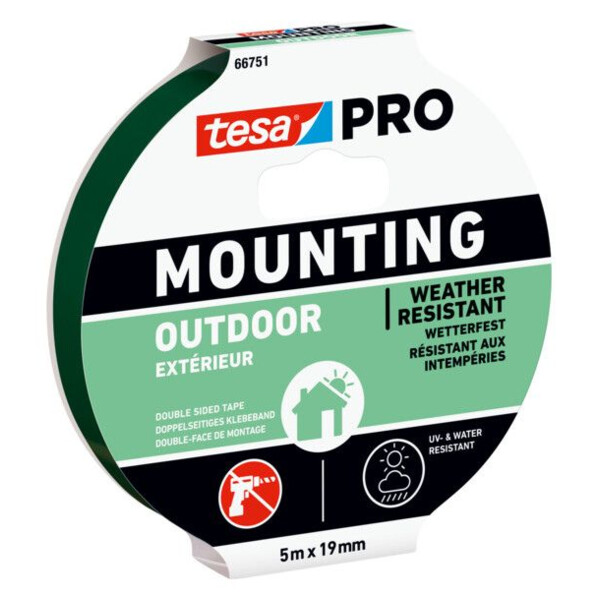 RUBAN DOUBLE FACE MOUNTING PRO EXT 66751 BLANC 5 M X 19 MM (Présentation) Ruban double face mounting pro ext 66751 blanc 5 m x 19 mm