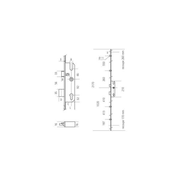 Serrure multipoints as 4100