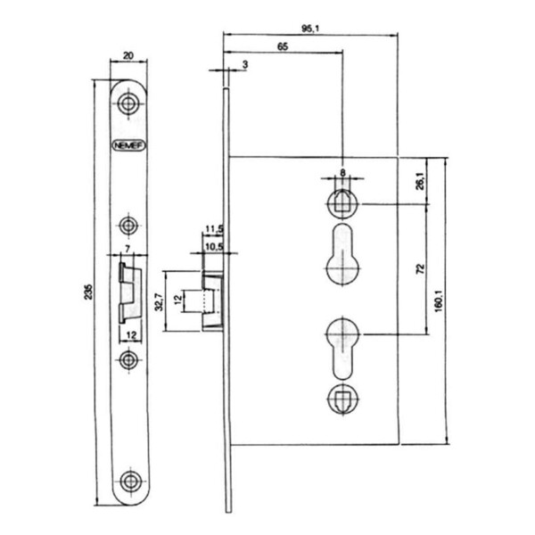 Serrure de garage 1 point