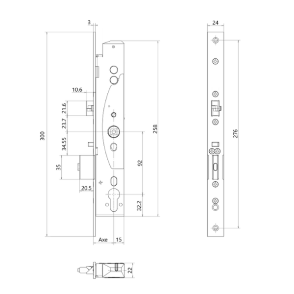 Serrure mediator 1 point