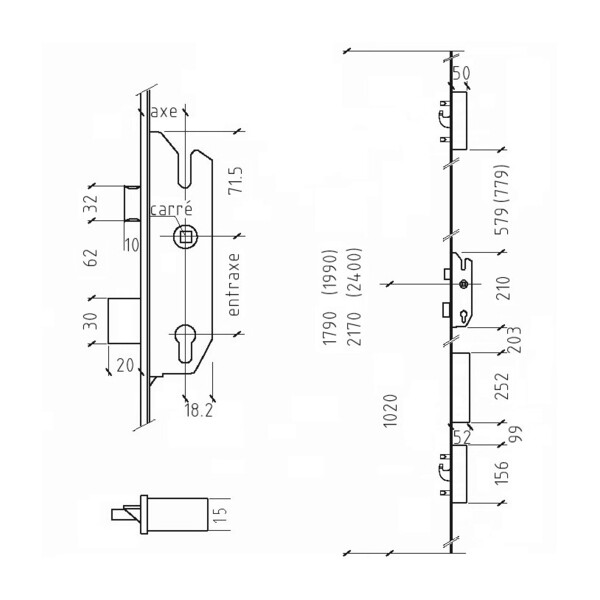 Serrure multitronic 881