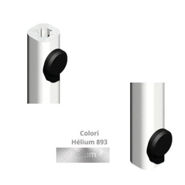 Tringle de crémone pompier en applique 2500mm