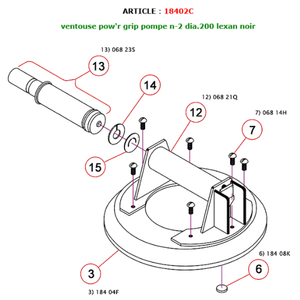 Ventouse de miroitier