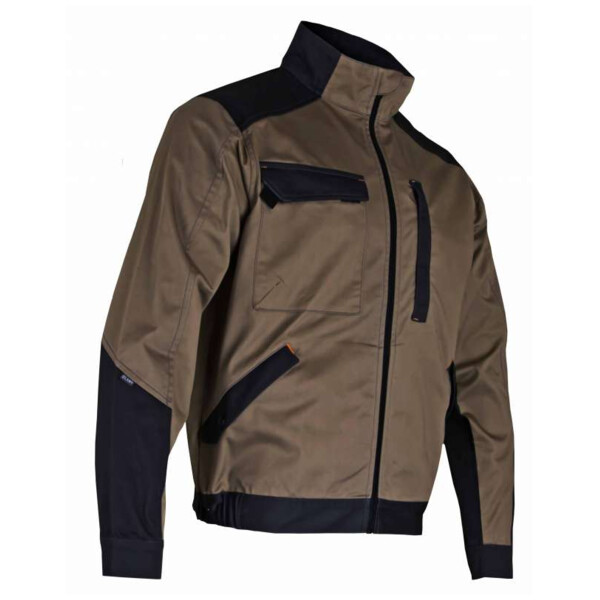 Veste chataigne/noir Graveur 60% coton (Présentation) Veste chataigne/noir graveur 60% coton