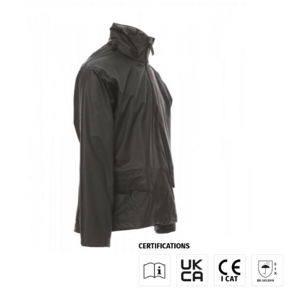 Veste de pluie dry jacket pu vert