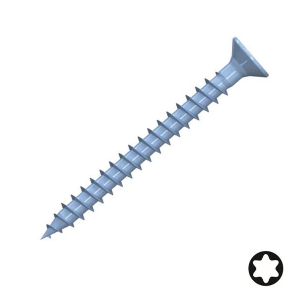 Vis agglo r2+ tf torx acier zingue bleu teflonne