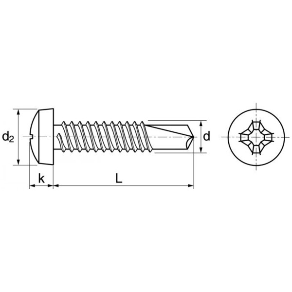 Vis autoperceuse inox tc phillips