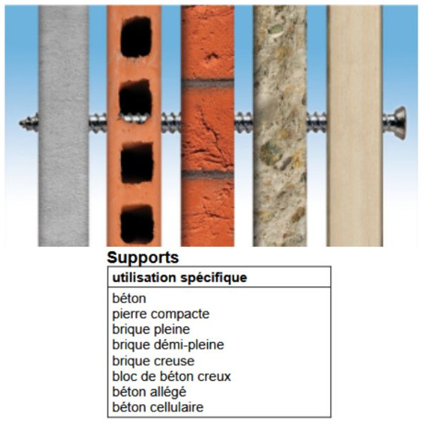 Vis béton tête fraisée