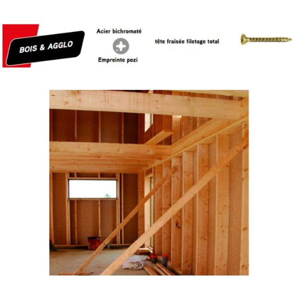 Vis bois rocket tête fraisée pozi 