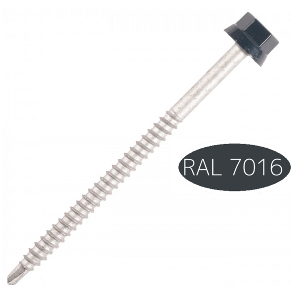 Vis fixation bac acier sur bois ral 7016