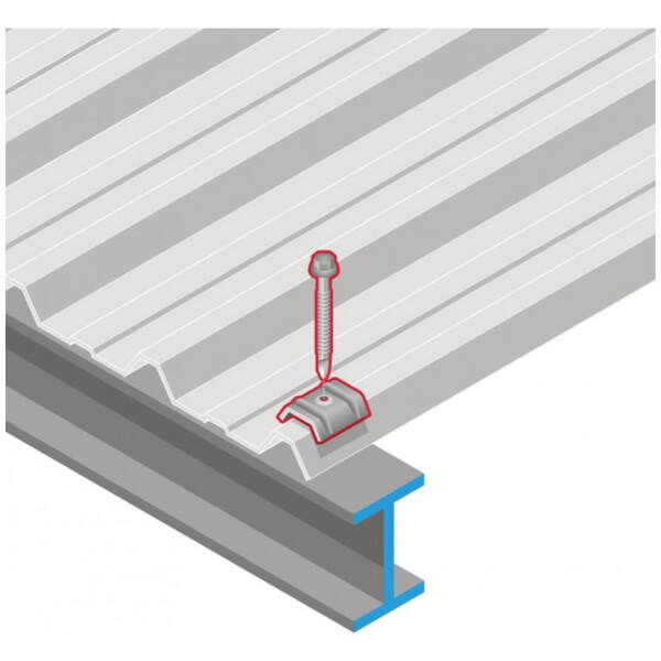 Vis fixation bac acier sur fer - i ral 7016