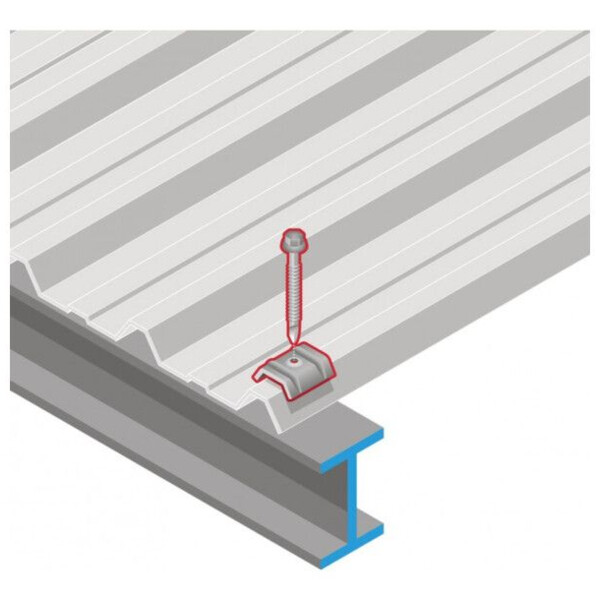 Vis fixation bac acier sur fer - i ral 7016