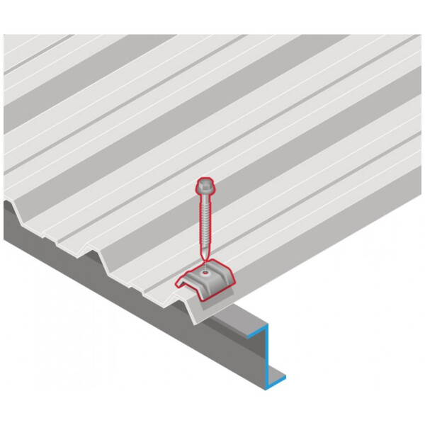 Vis fixation bac acier sur fer - z ral 8012