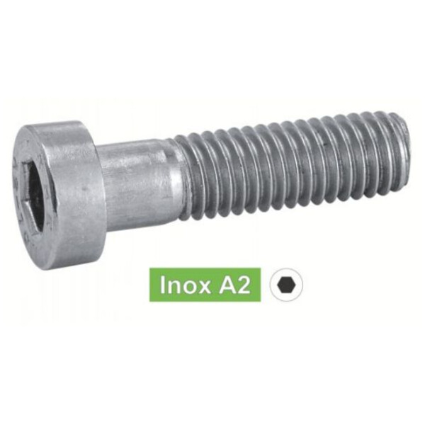 Vis metaux tf court 6pans creux a2